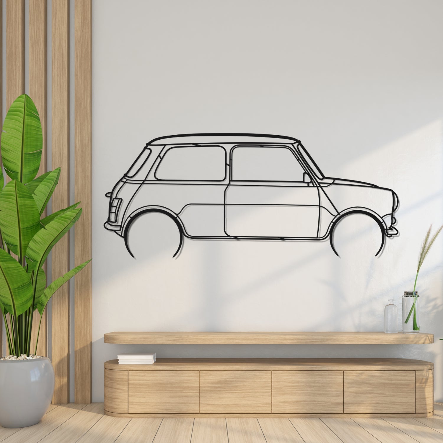 Abarth Punto Evo Side View - Metal Wall Silhouette