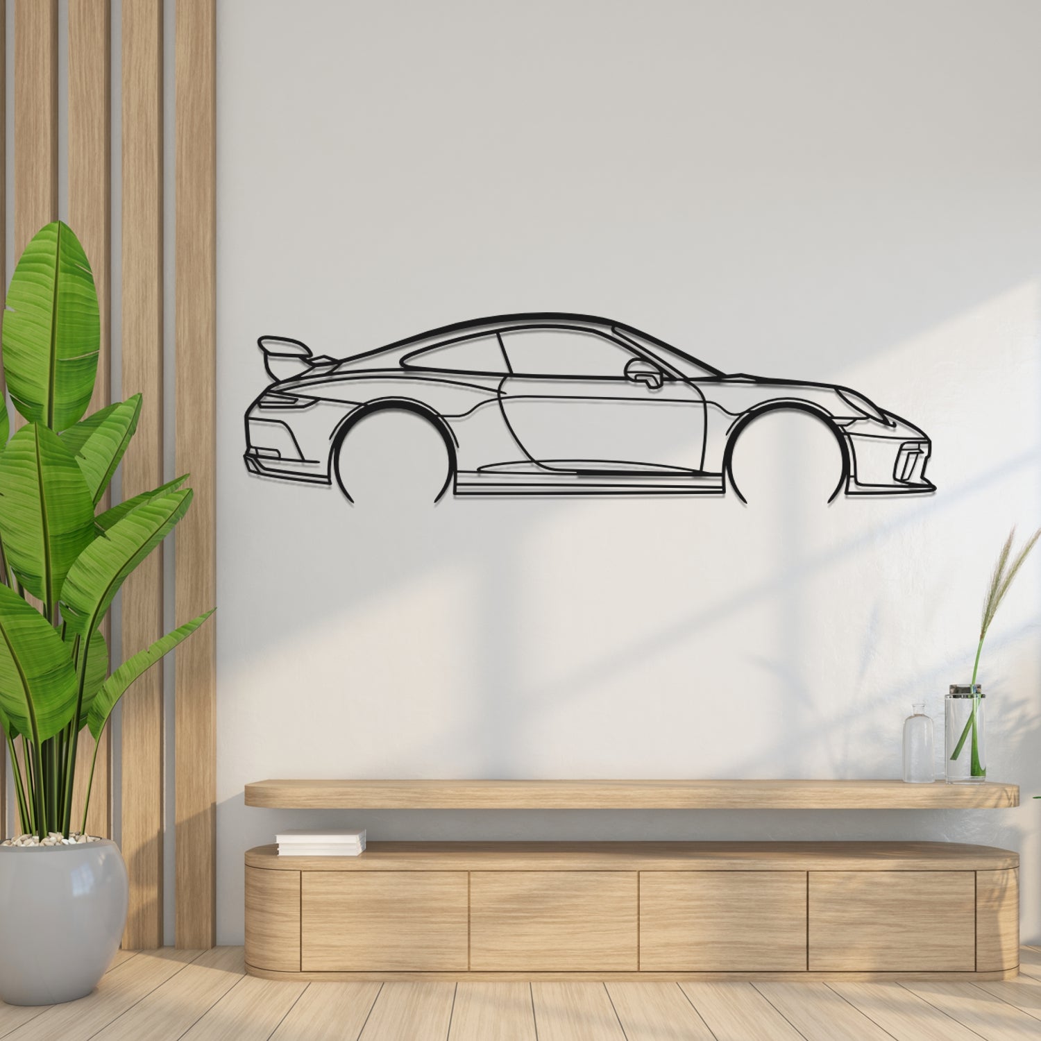Abarth Punto Evo Side View - Metal Wall Silhouette