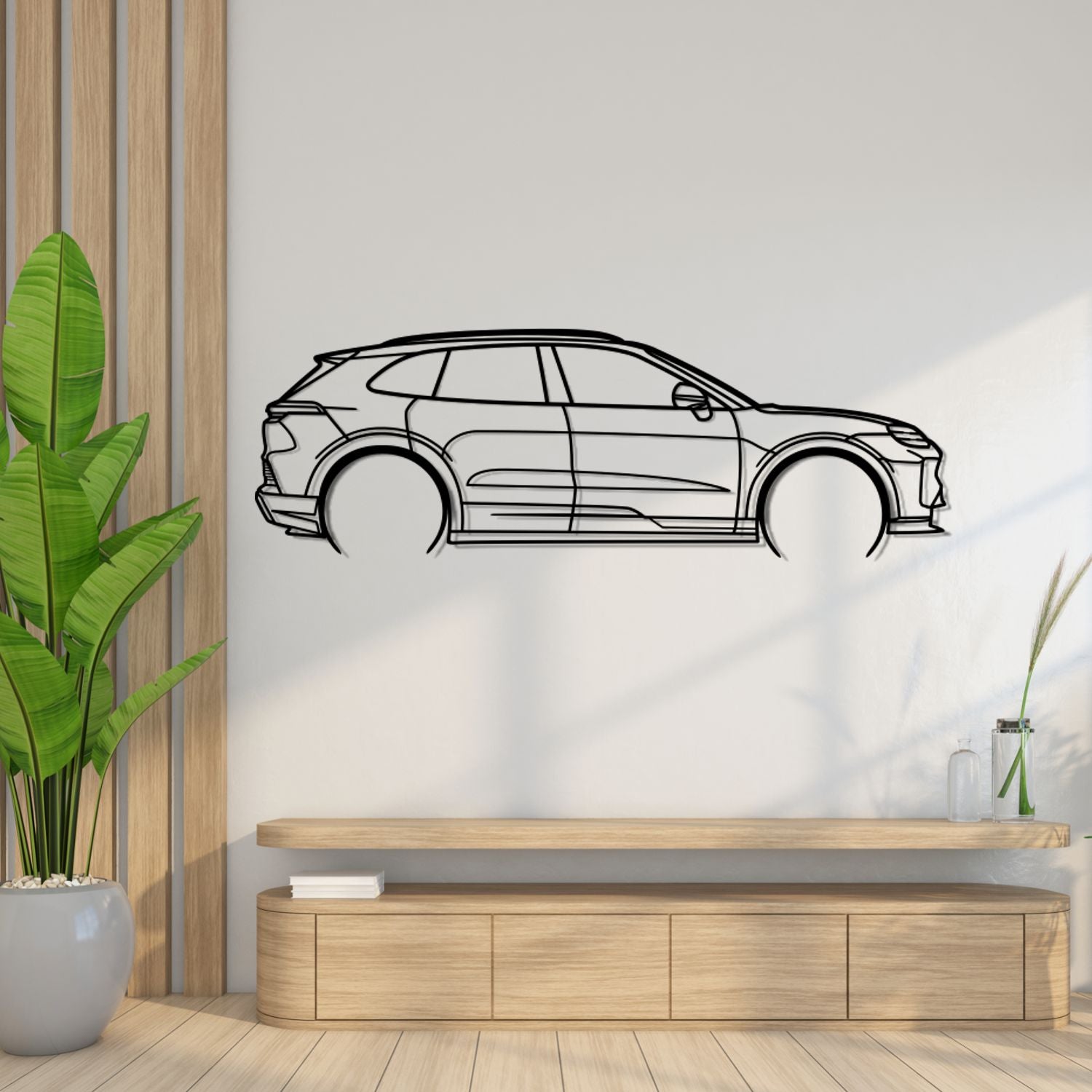 Porsche Cayenne Electric (2026) - Perspetiva Lateral - Silhueta de Metal