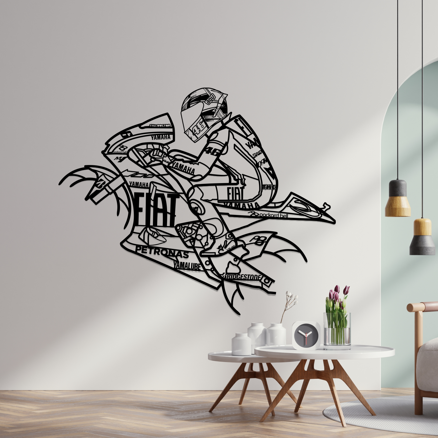 Valentino Rossi Wheelie (2009) - Metal Silhouette