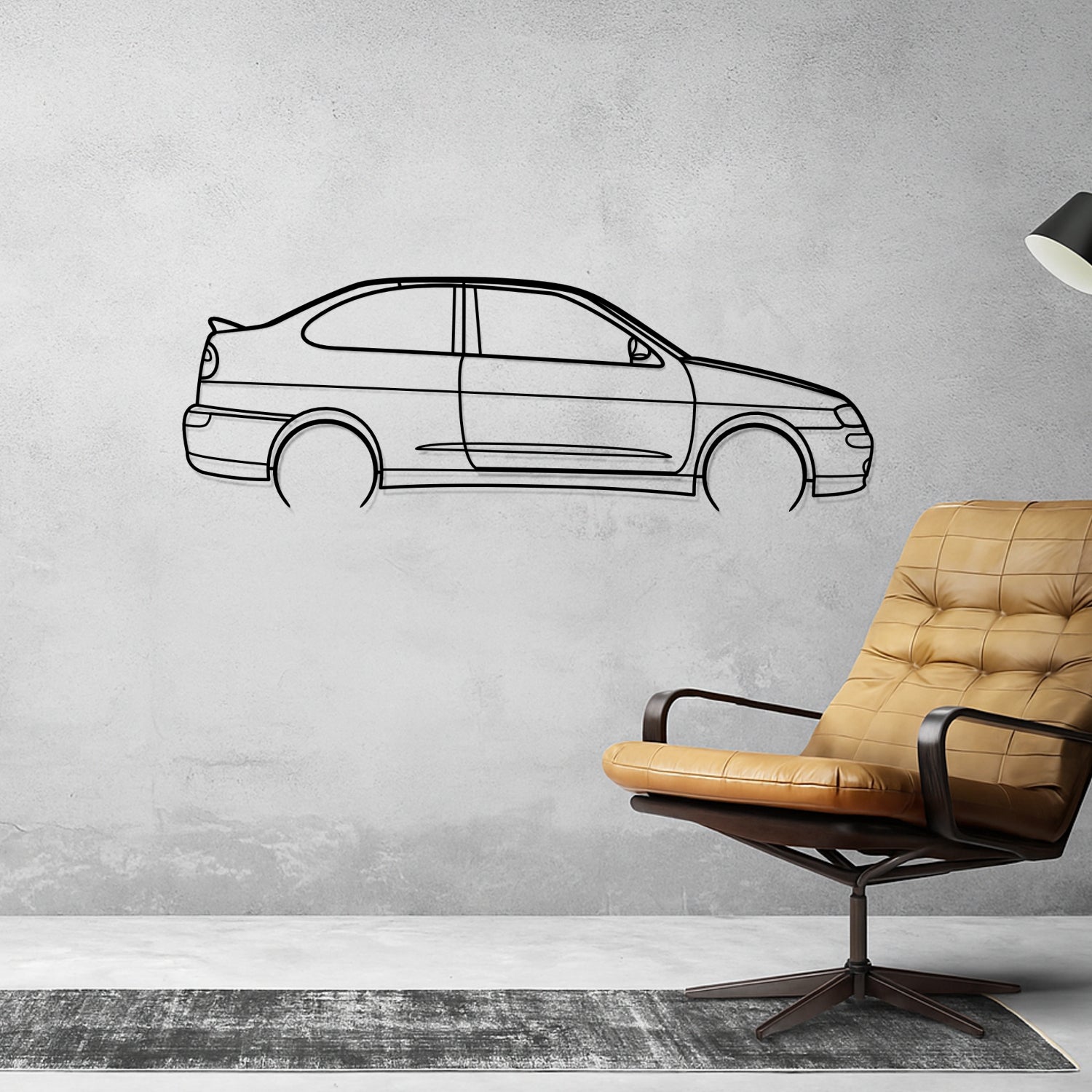 Audi R8 V10 Plus (2012-2015) - Side Perspective - Metal Silhouette