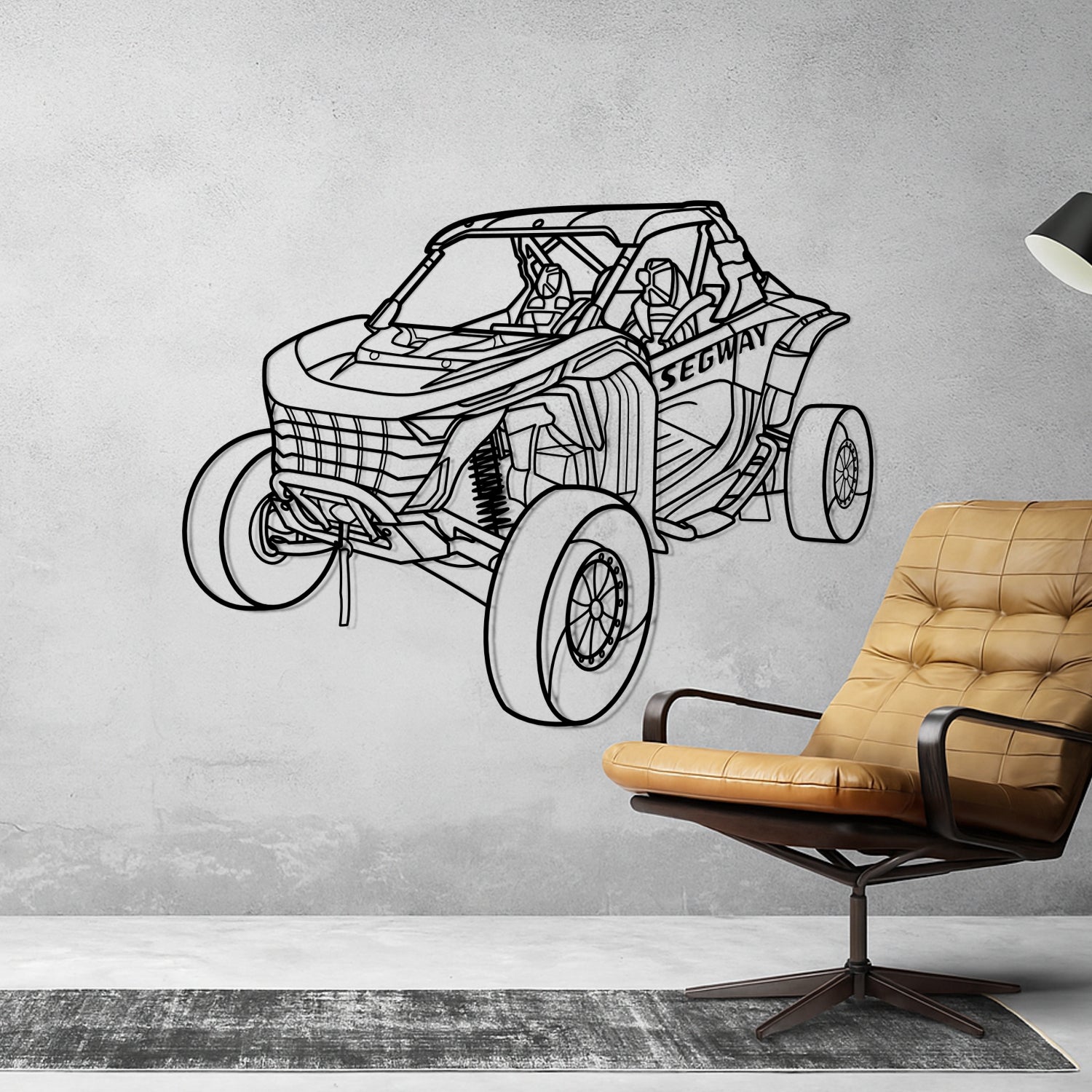 Caterham - 3D Perspective Front - Metal Silhouette