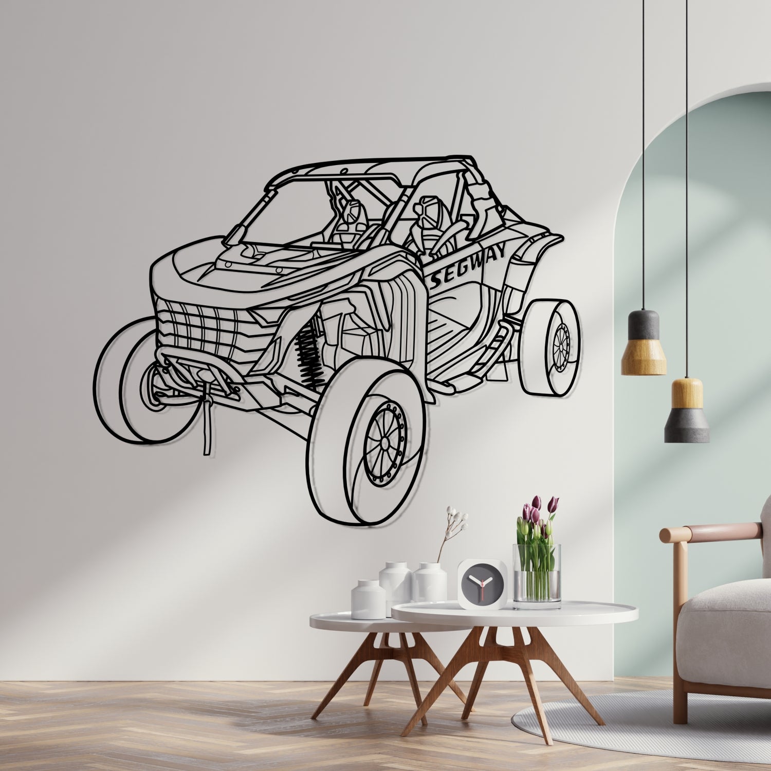 Caterham - 3D Perspective Front - Metal Silhouette