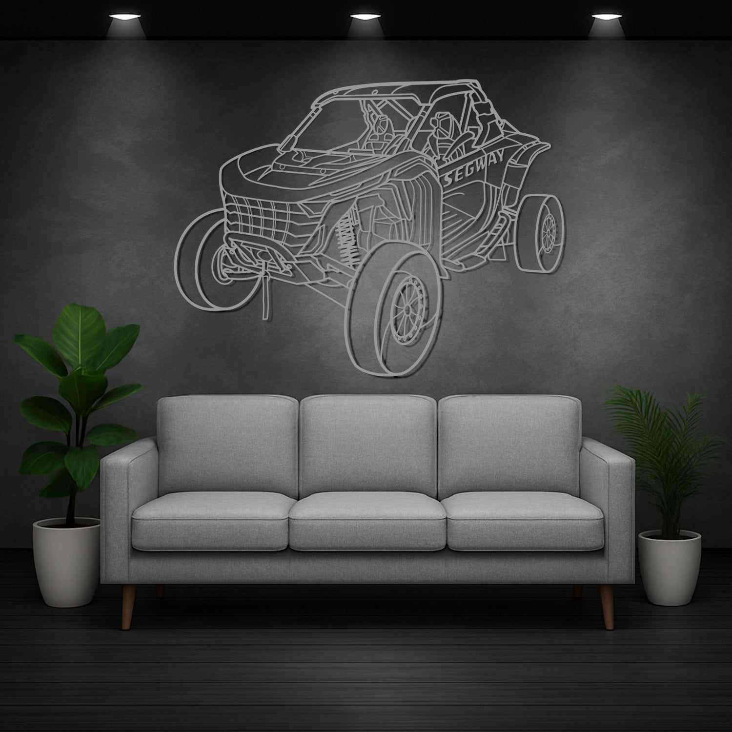 Caterham - 3D Perspective Front - Metal Silhouette