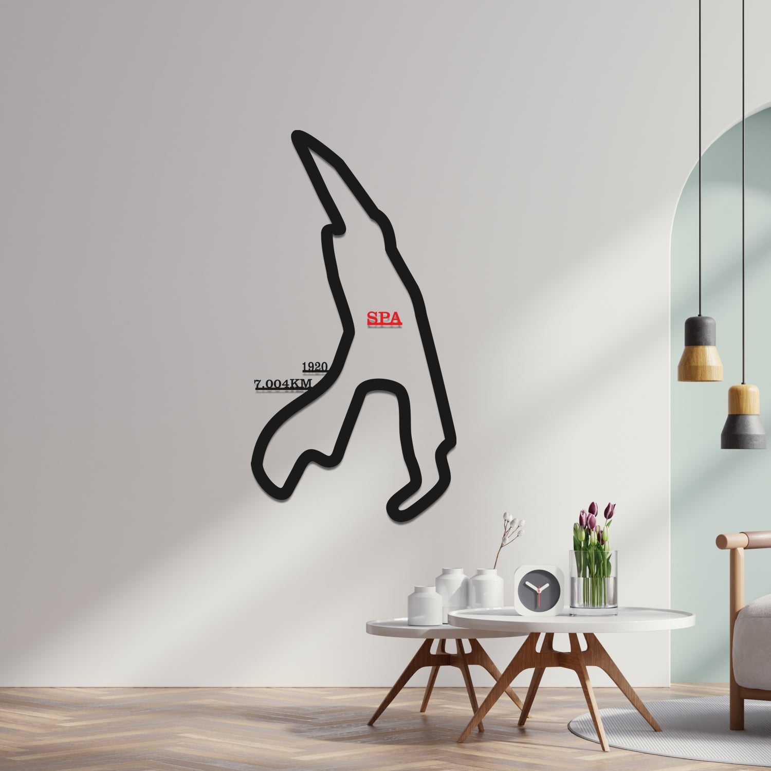 Spa-Francorchamps Racing Circuit - Metal Silhouette