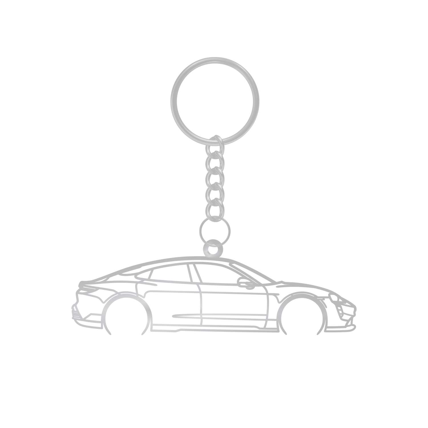 Porsche Taycan Turbo S (2019-2024) - Metallic Keychain