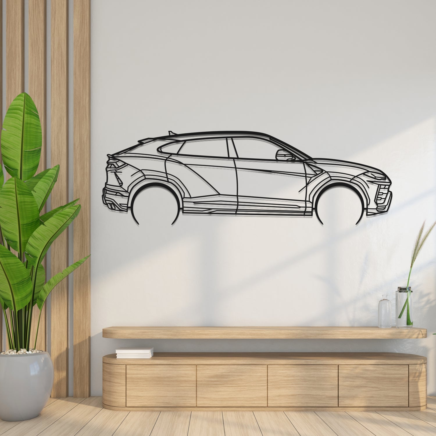 Lamborghini Urus (2018-2022) - Side View - Metal Silhouette