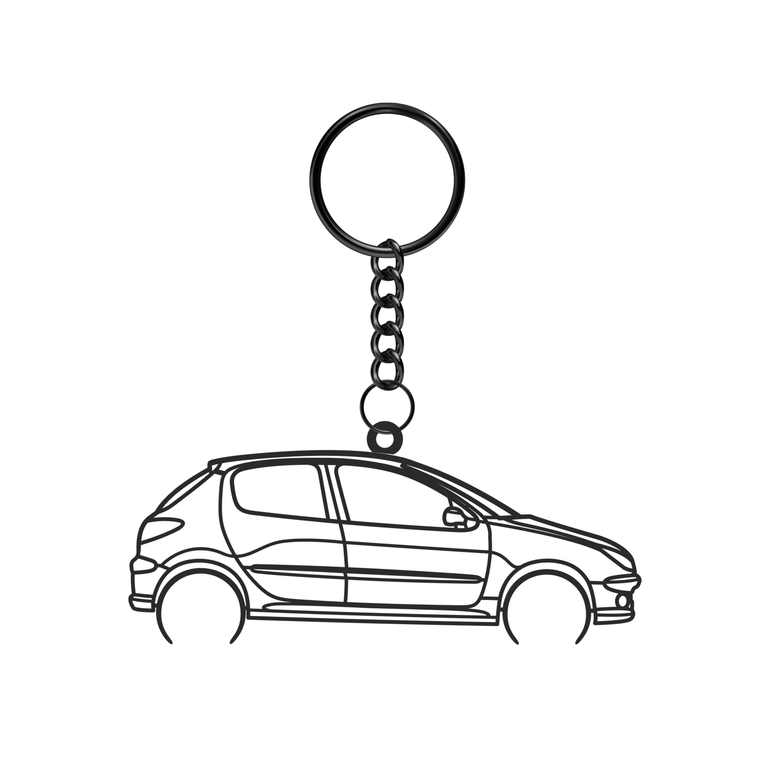 Peugeot 206 (1998-2003) - Metal Key Ring
