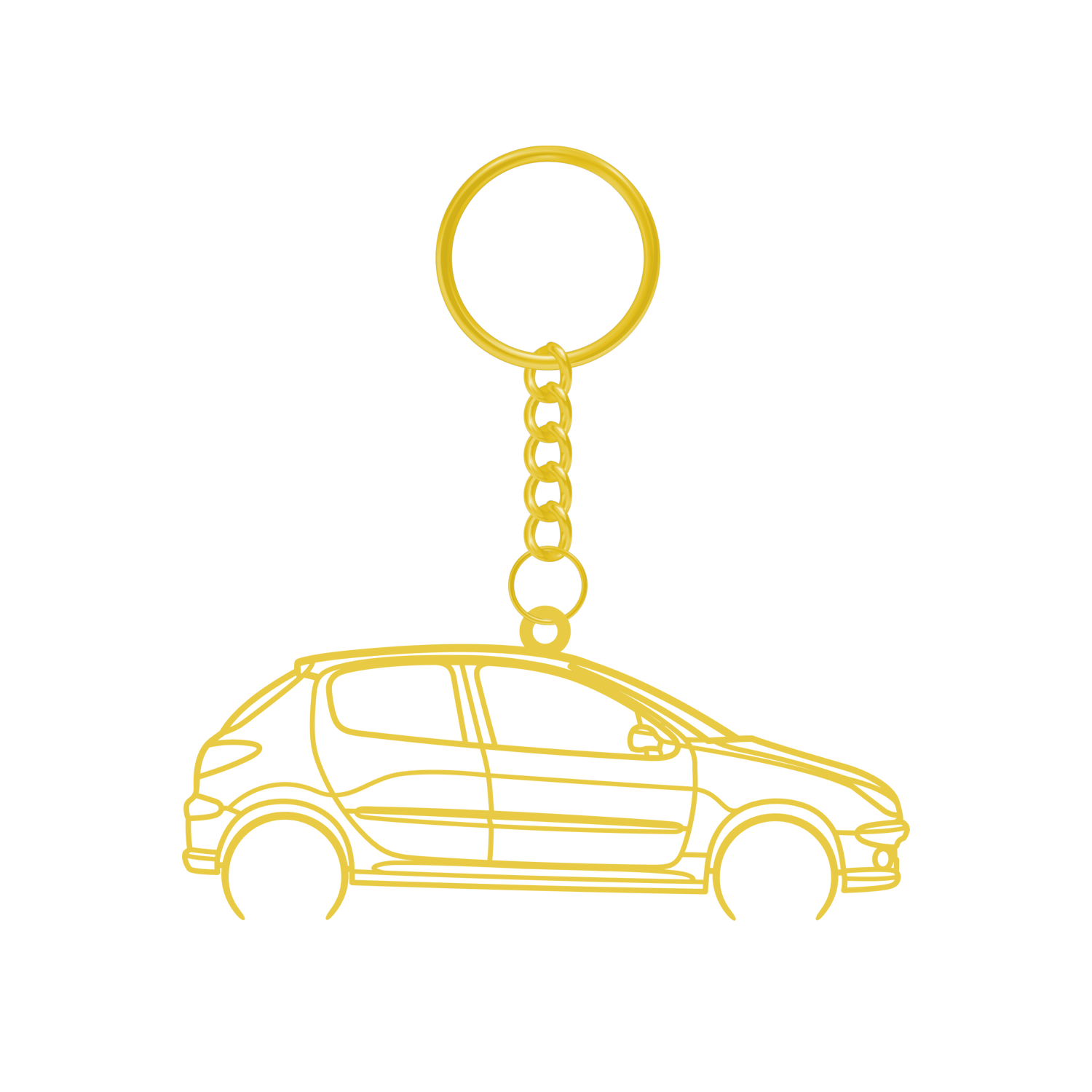 Peugeot 206 (1998-2003) - Metal Key Ring