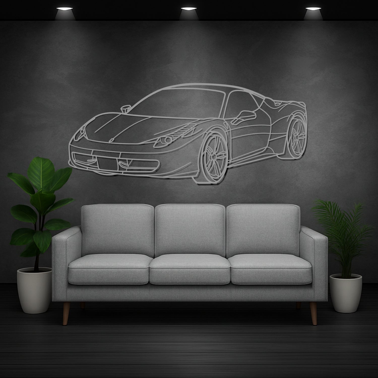 Caterham - 3D Perspective Front - Metal Silhouette