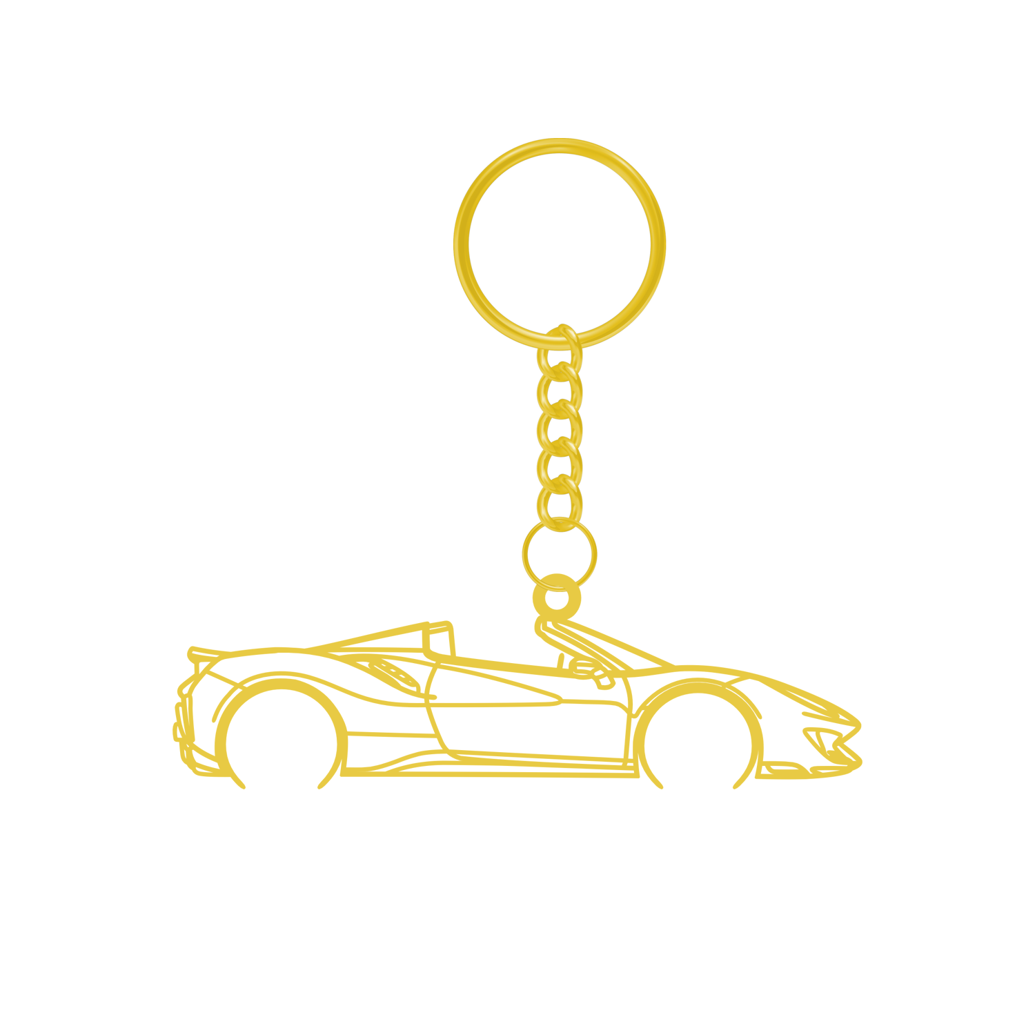 Ferrari 488 Pista Spider (2018-2019) - Metal Keychain
