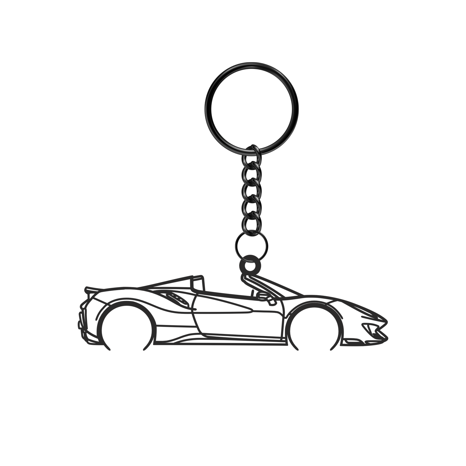 Ferrari 488 Pista Spider (2018-2019) - Metal Keychain