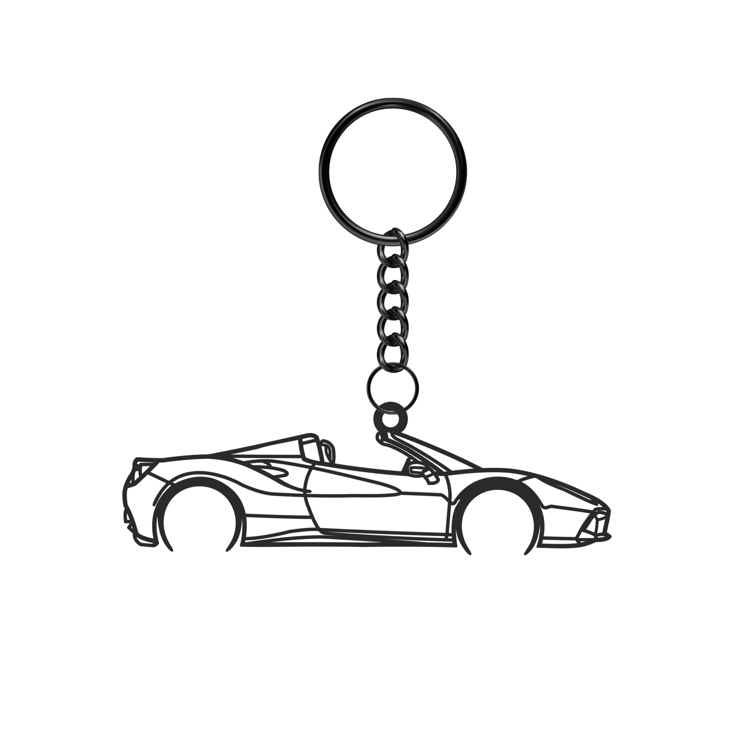 Ferrari 488 Spider (2015-2019) - Metal Keychain