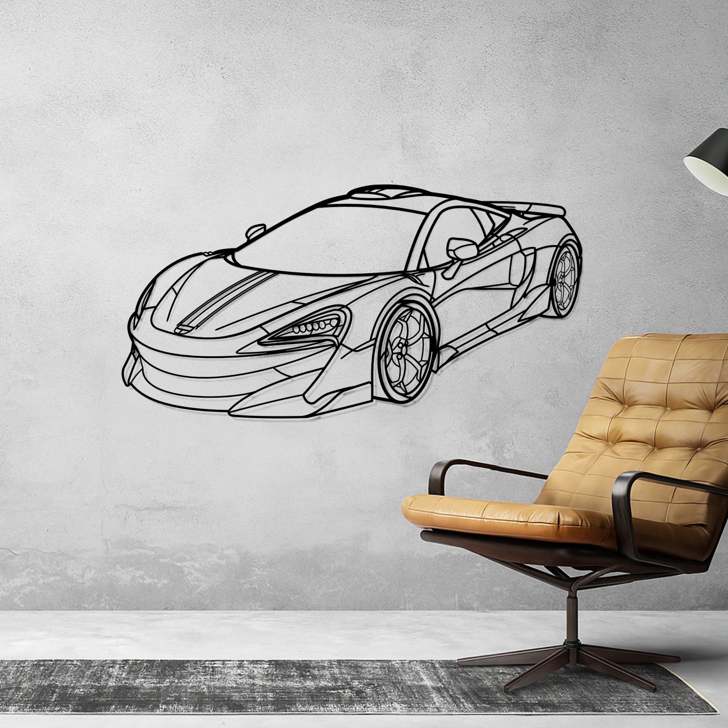 Caterham - 3D Perspective Front - Metal Silhouette