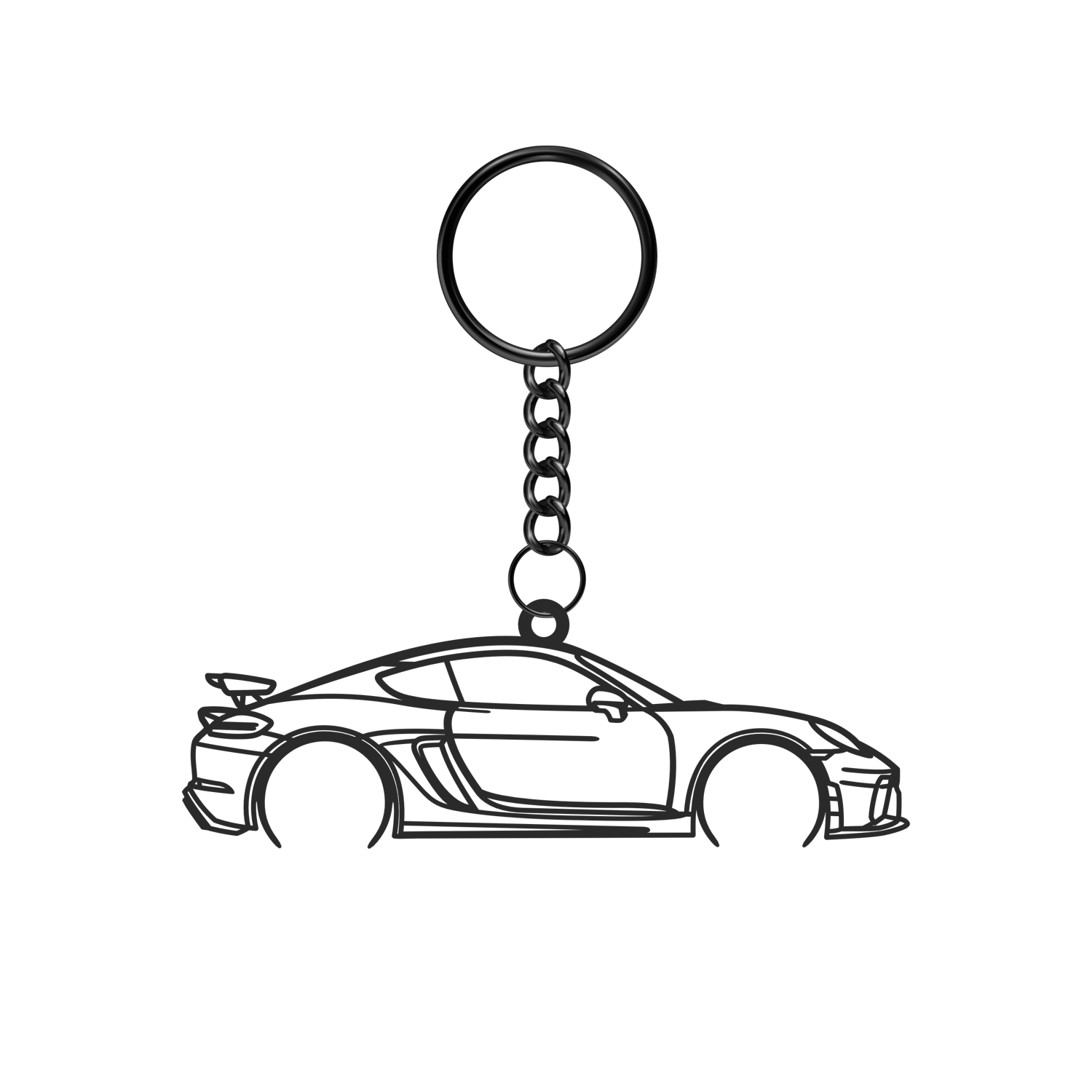 Porsche 718 GT4 (2019-2023) - Metal Keychain