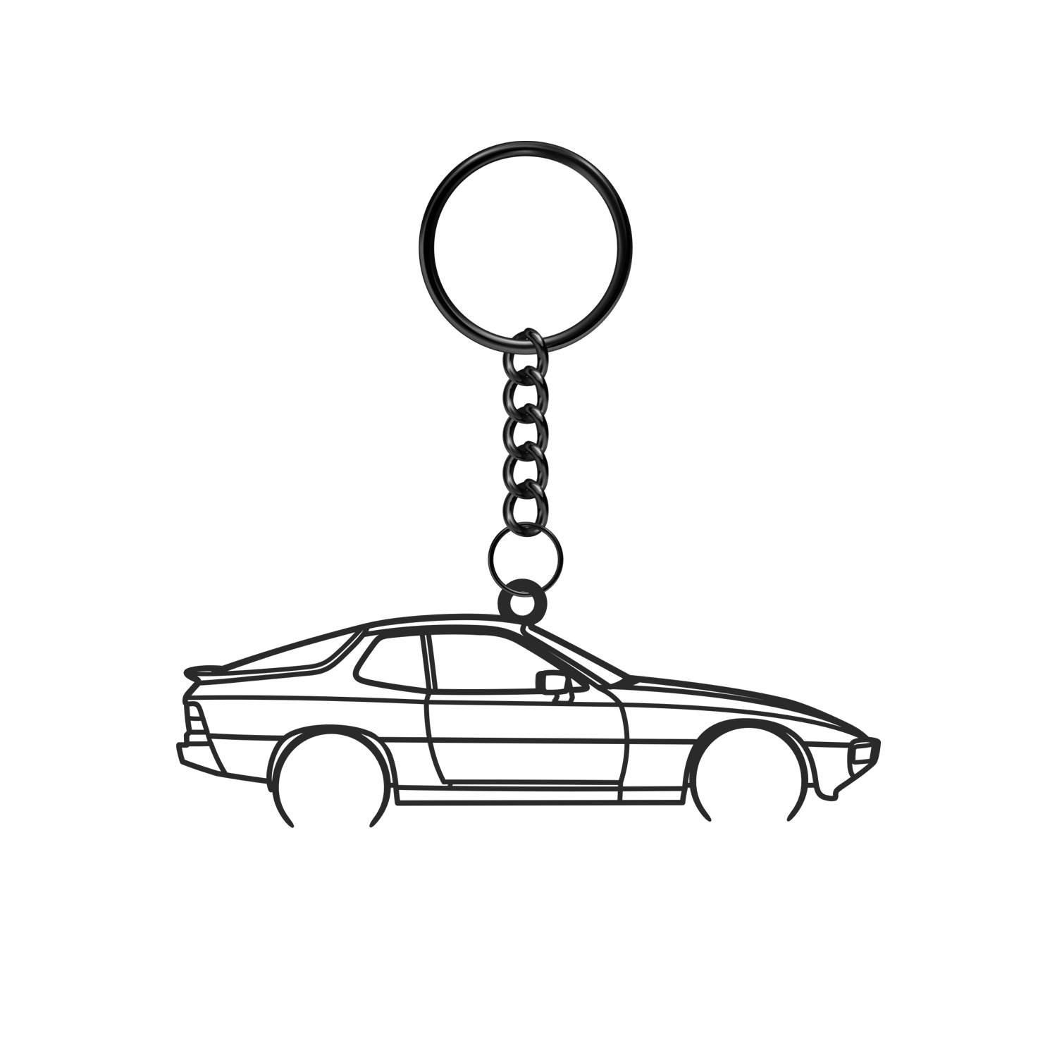 Porsche 924 S (1986-1988) - Metal Keychain