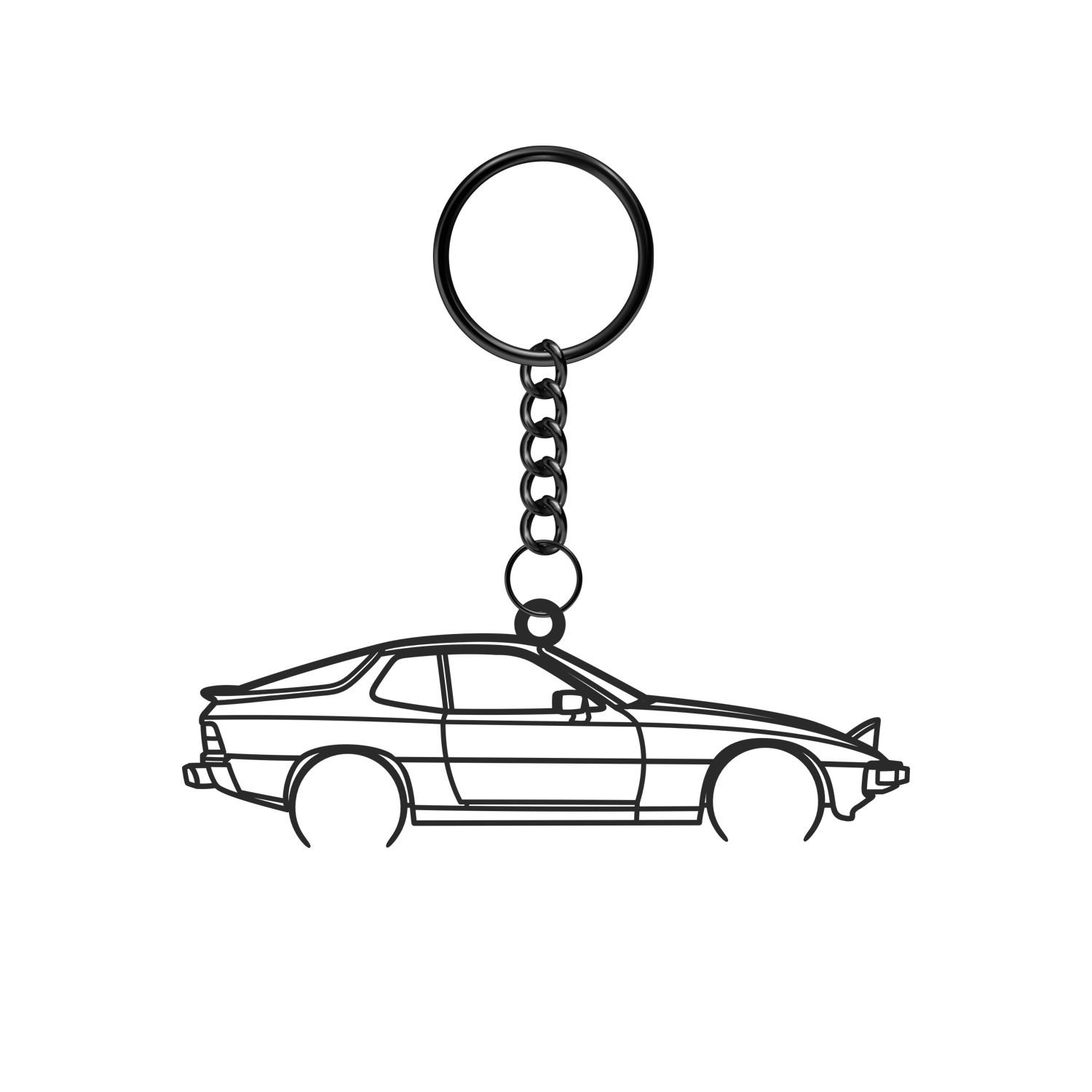 Porsche 924 S American Edition (1988) - Metal Keychain