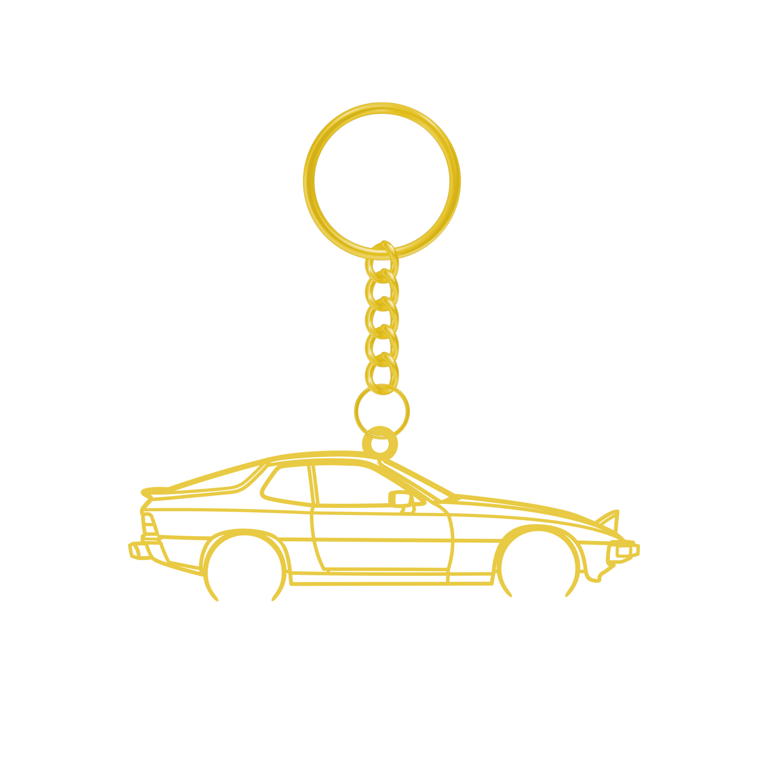 Porsche 924 S American Edition (1988) - Metal Keychain