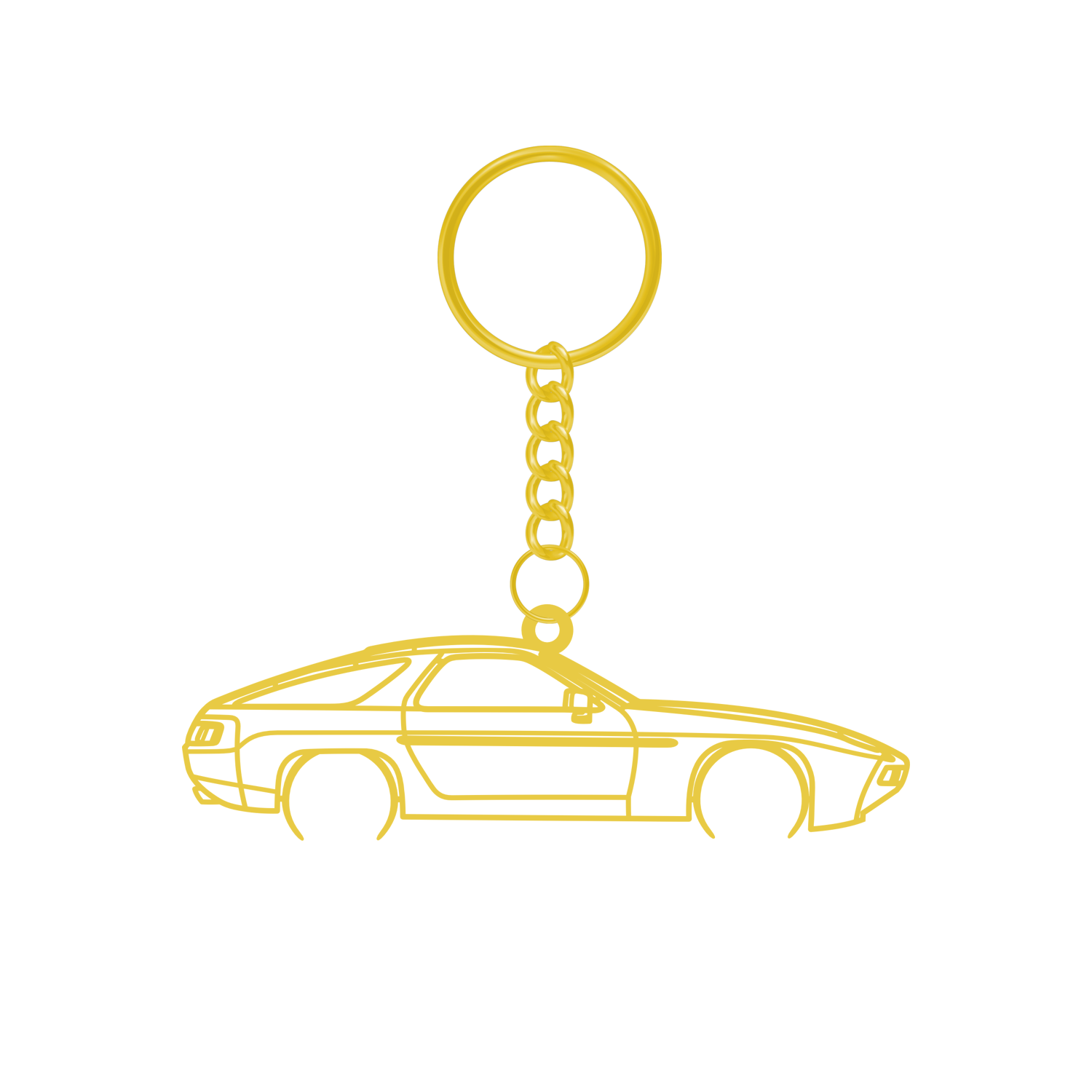 Porsche 928 Phase 1 (1977-1982) - Metal Keychain
