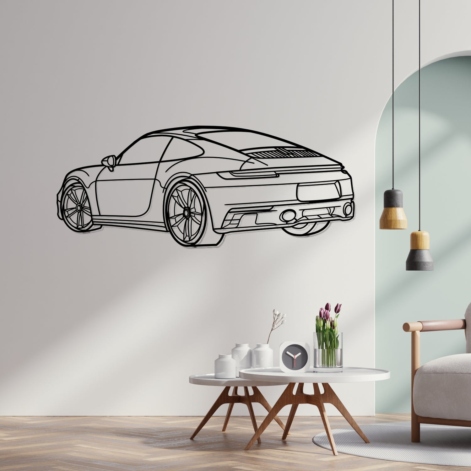 Caterham - 3D Perspective Front - Metal Silhouette