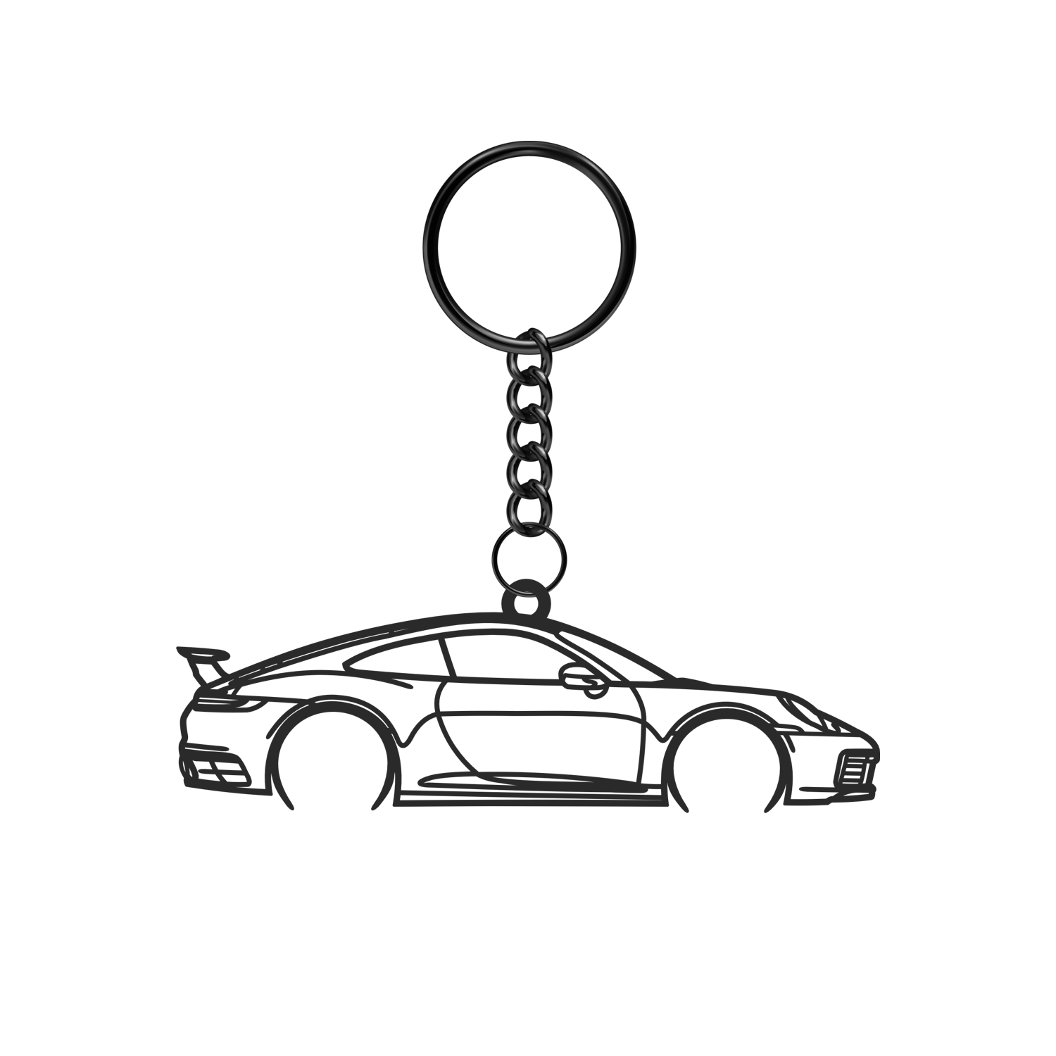 Porsche 911 992 Carrera Aerokit (2019-2024) - Metal Key Ring