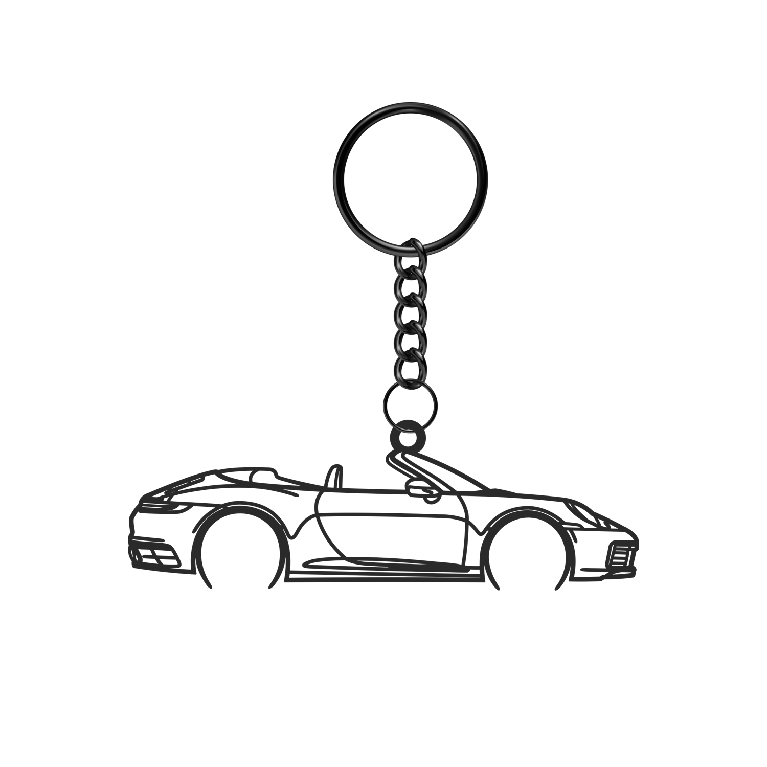 Porsche 991 992 Carrera Cabrio (2019-2024) - Metal Key Ring