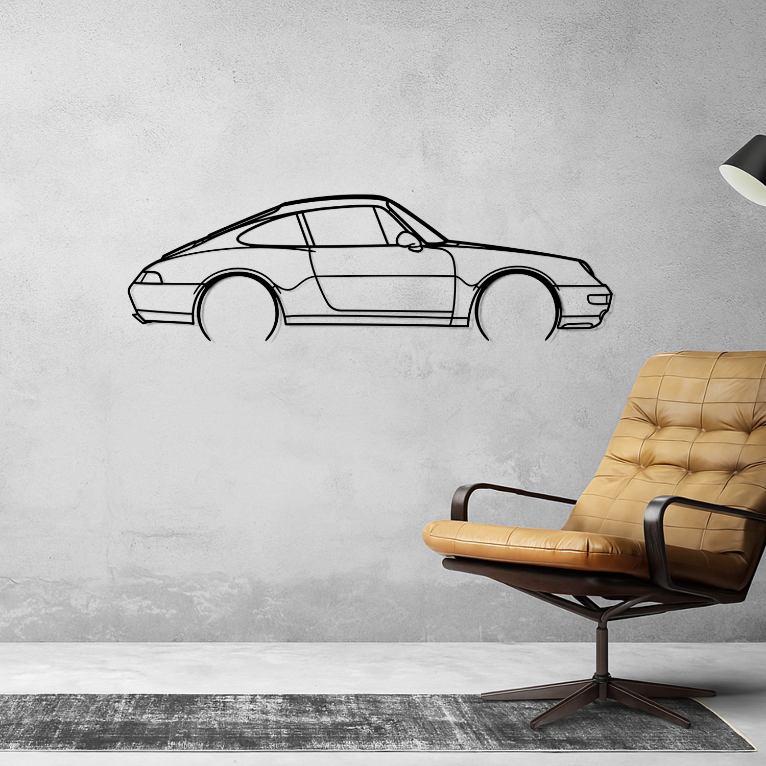 Abarth Punto Side View - Metal Wall Silhouette 