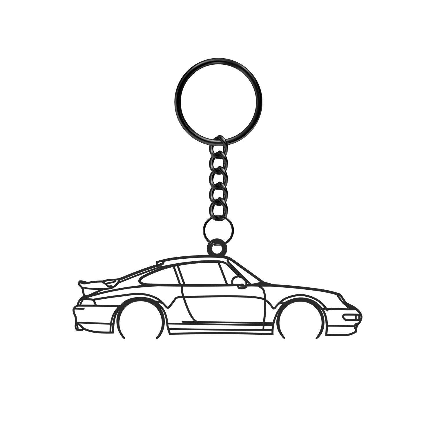 Porsche 911 993 Turbo (1995-1998) - Metal Keychain