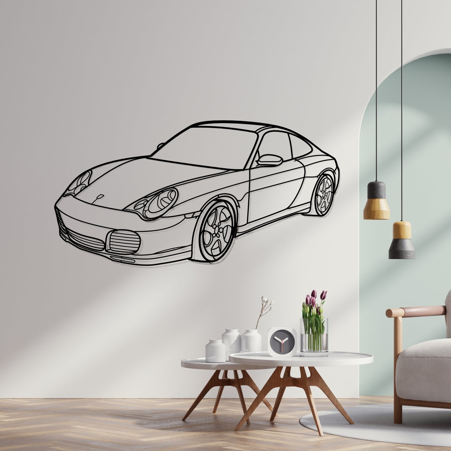 Caterham - 3D Perspective Front - Metal Silhouette