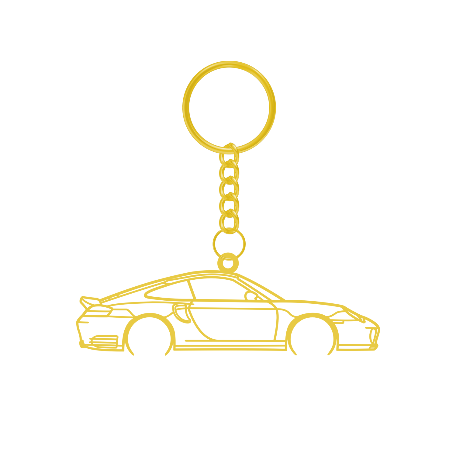 Porsche 911 996 Turbo (2000-2005) - Metal Keychain