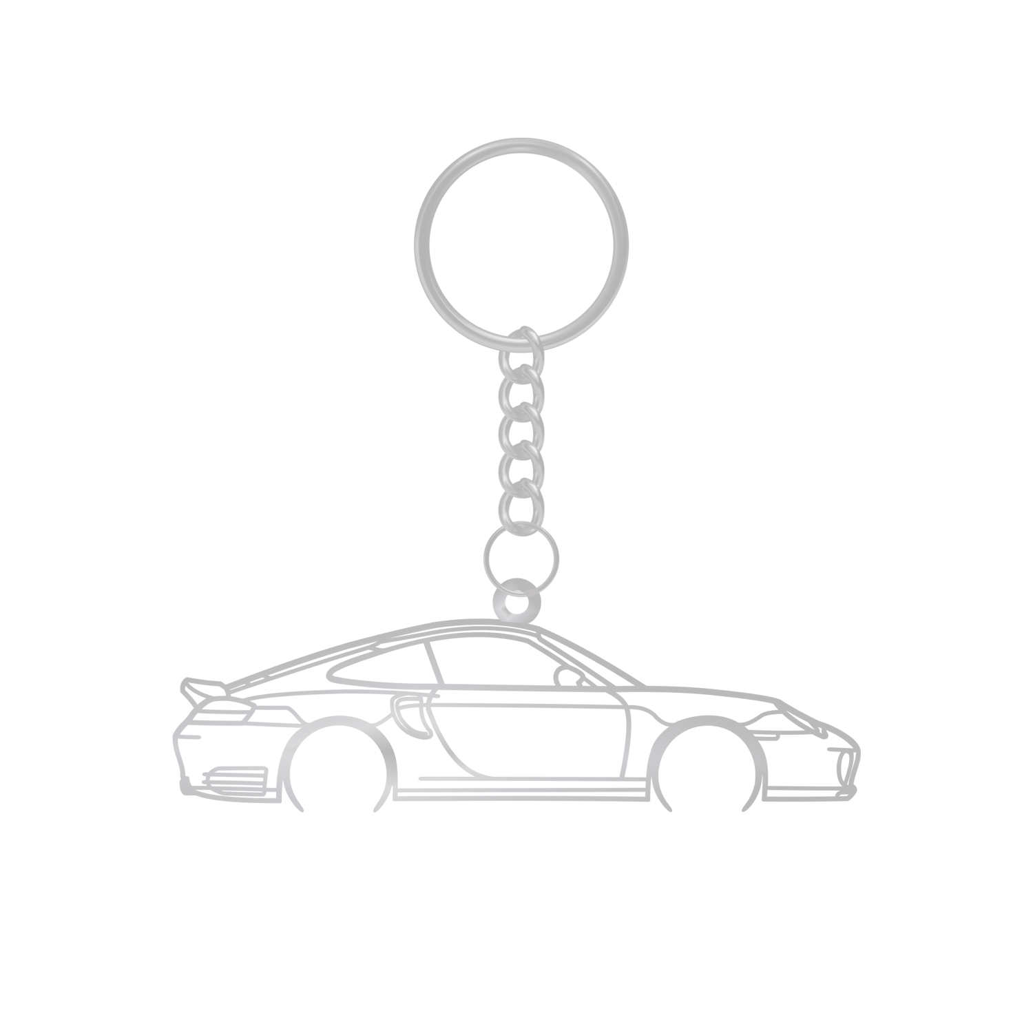 Porsche 911 996 Turbo (2000-2005) - Metal Keychain