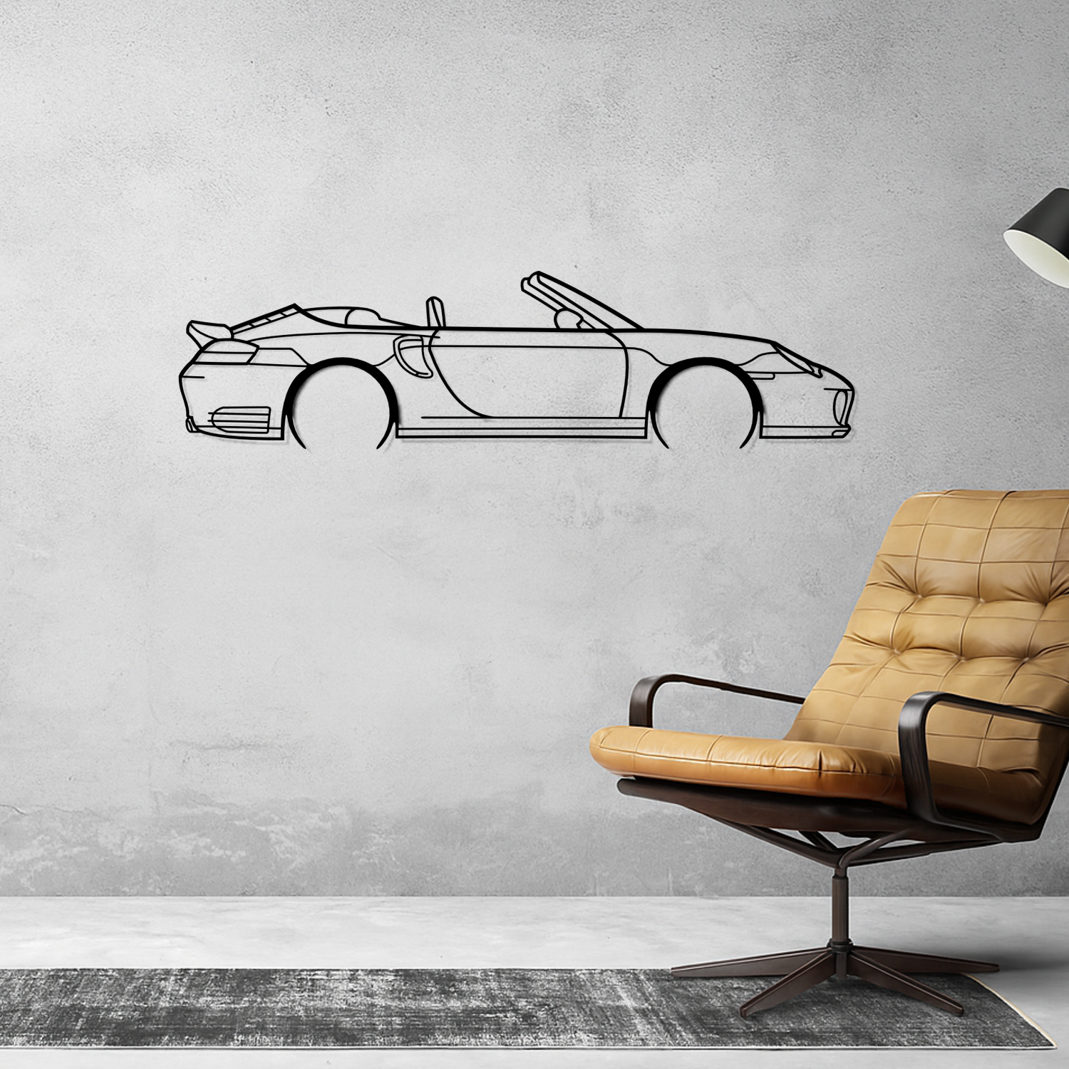 Abarth Punto Evo Side View - Metal Wall Silhouette 