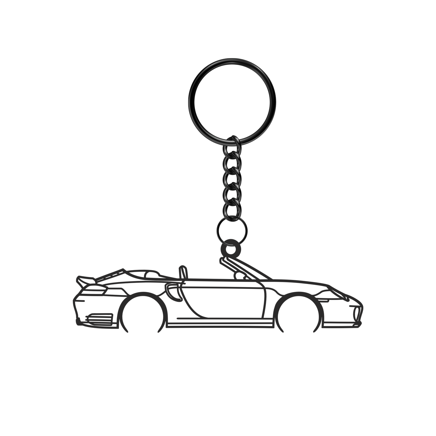 Porsche 911 996.2 Turbo Cabriolet (2002-2005) - Metal Key Ring