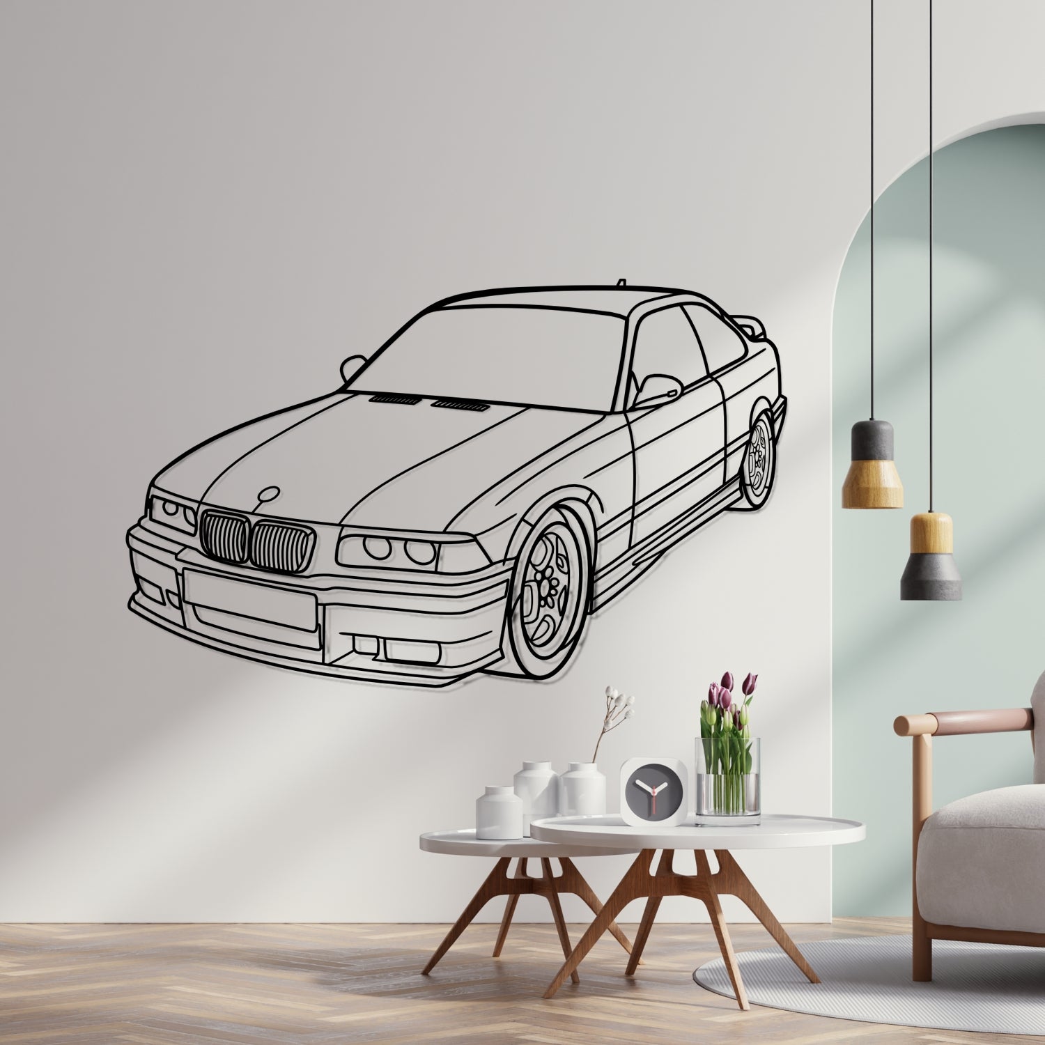 Caterham - 3D Perspective Front - Metal Silhouette