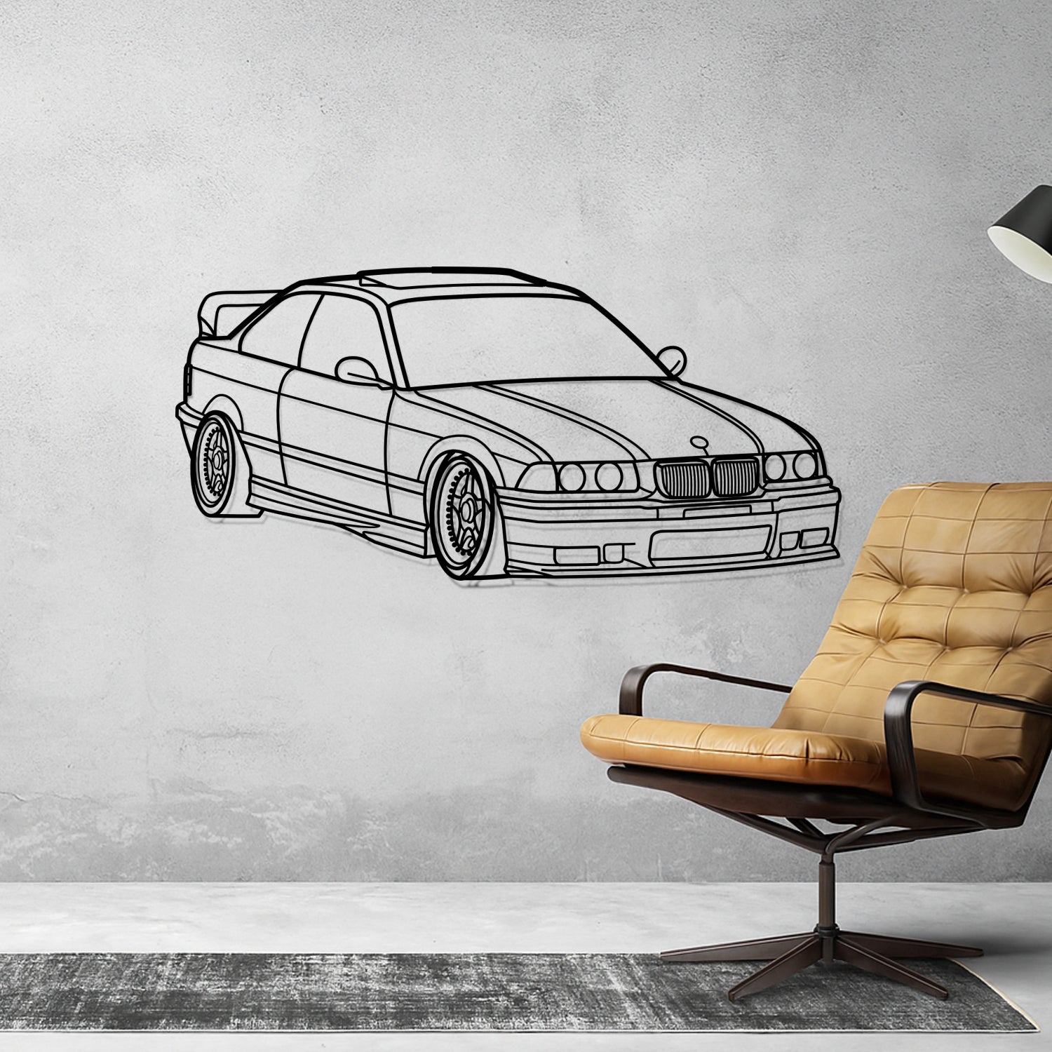 Caterham - 3D Perspective Front - Metal Silhouette