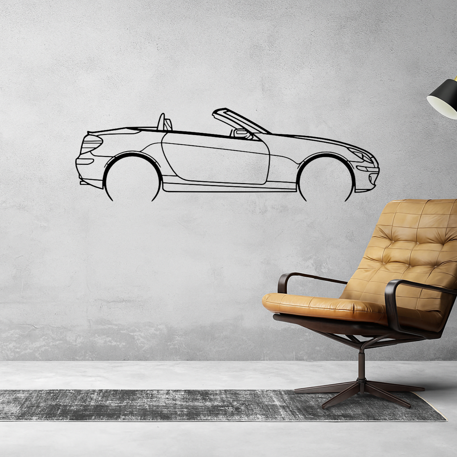Abarth Punto Evo Side View - Metal Wall Silhouette 