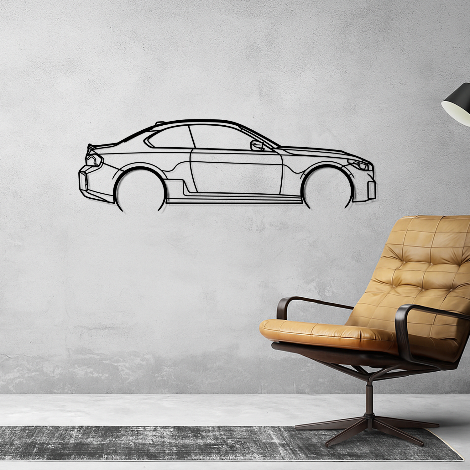 Abarth Punto Side View - Metal Wall Silhouette 