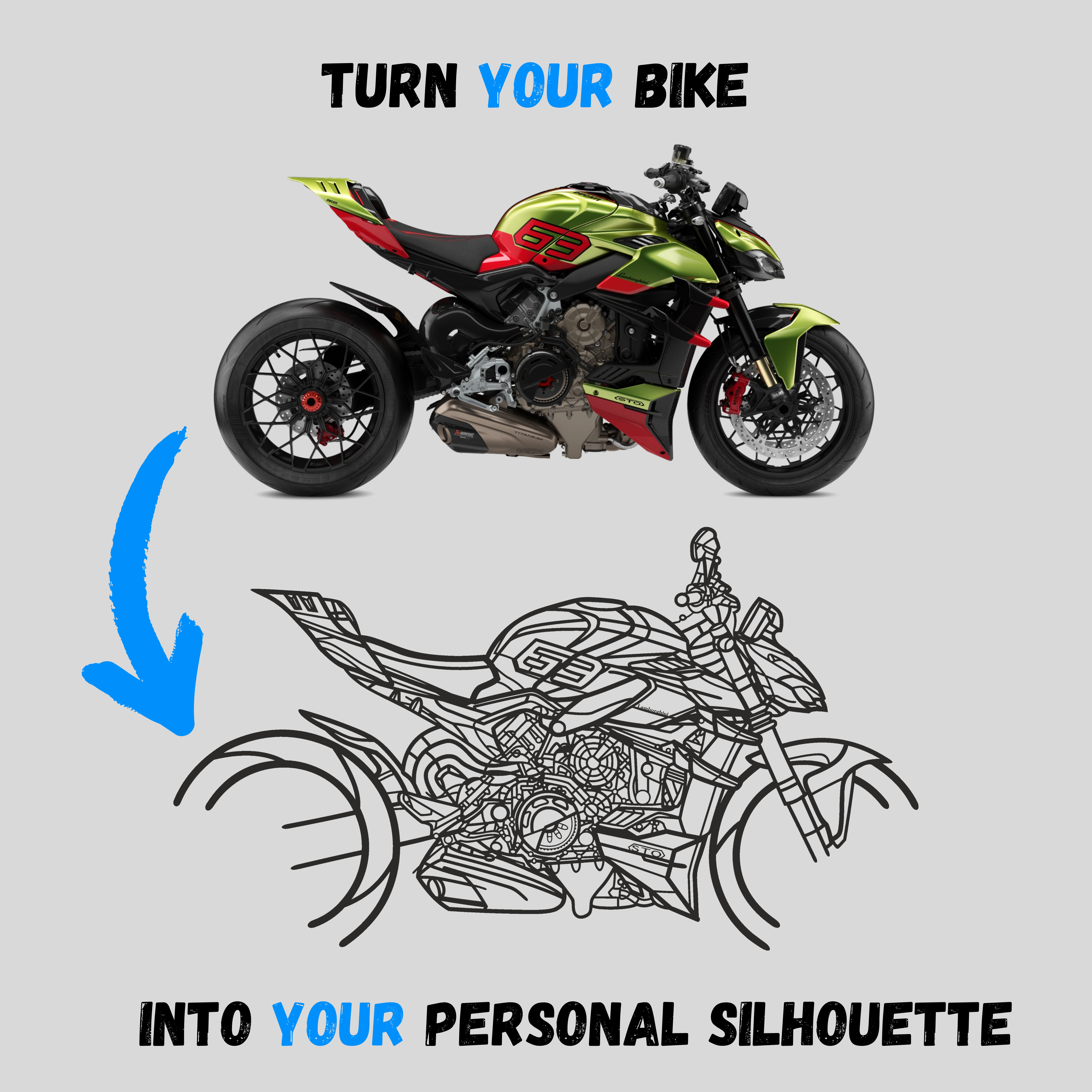 Custom Bike Metal Silhouette