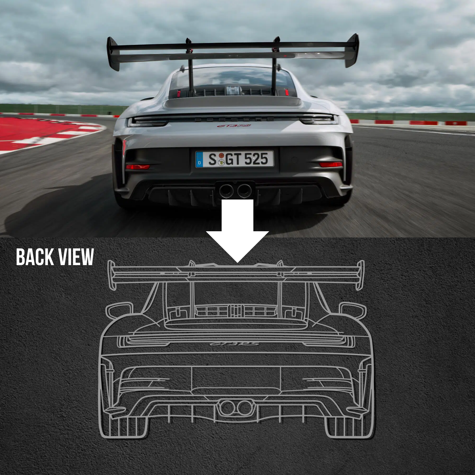 Custom Car Design - Metal Silhouette
