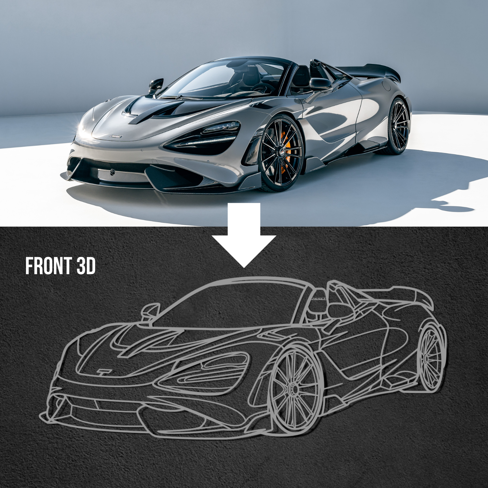 Custom Car Design - Metal Silhouette