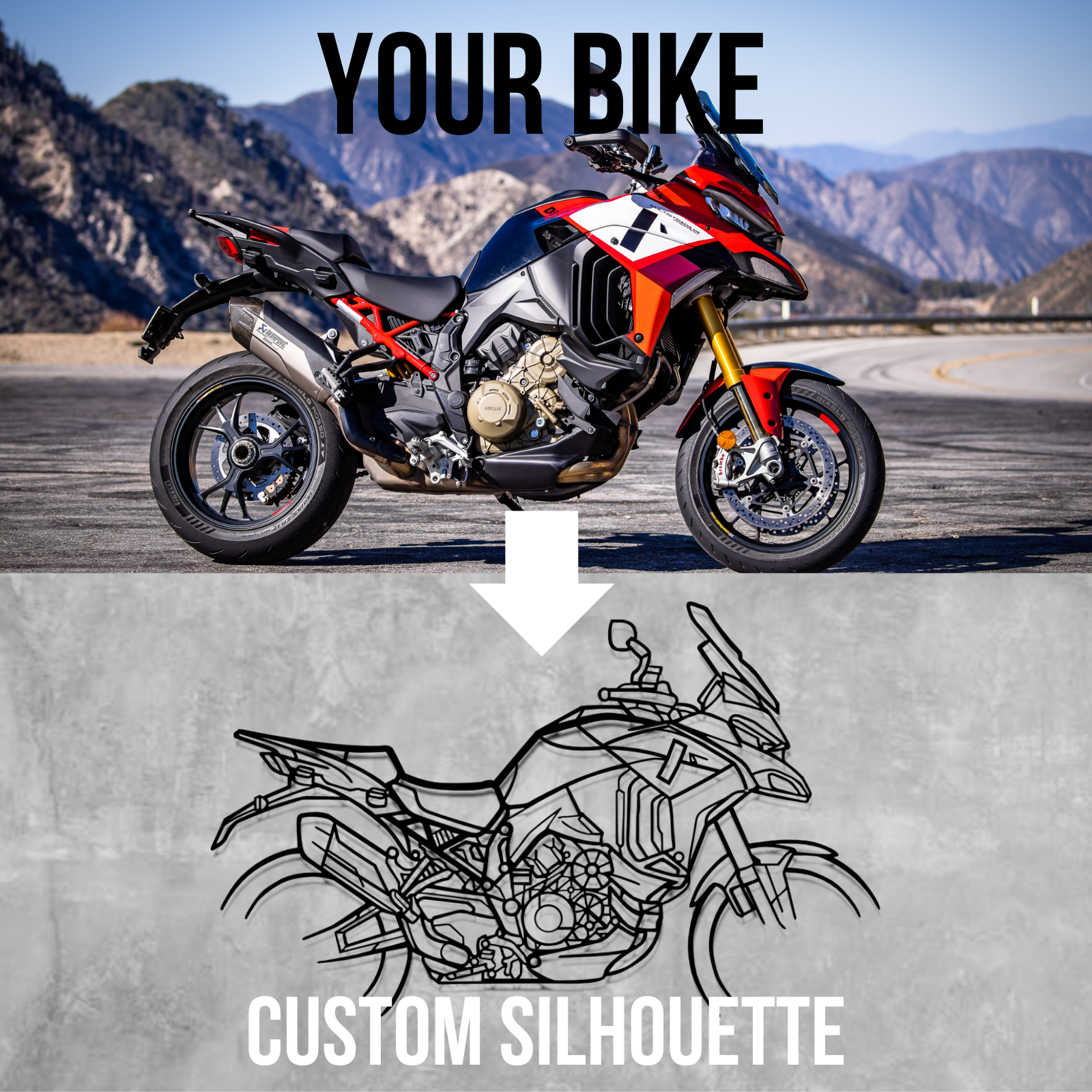 Design Mota Personalizado - Silhueta de Metal