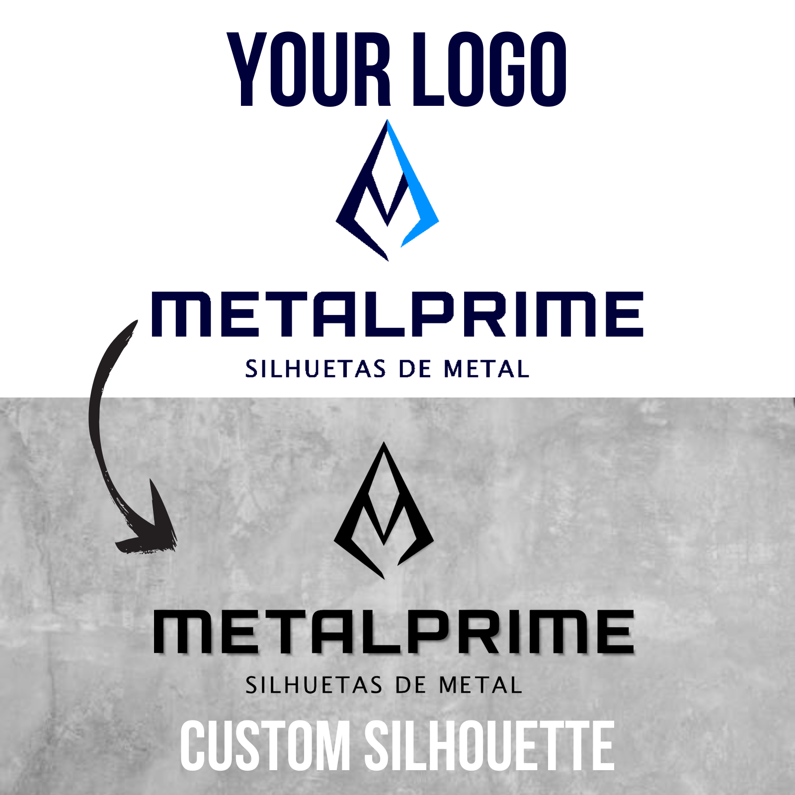 Design Logo Personalizado - Silhueta de Metal