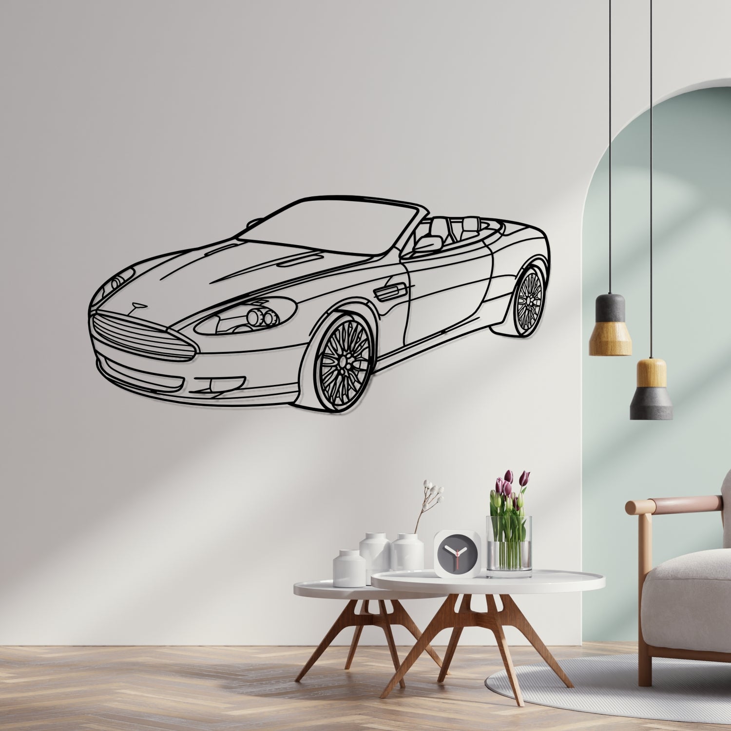 Caterham - 3D Perspective Front - Metal Silhouette