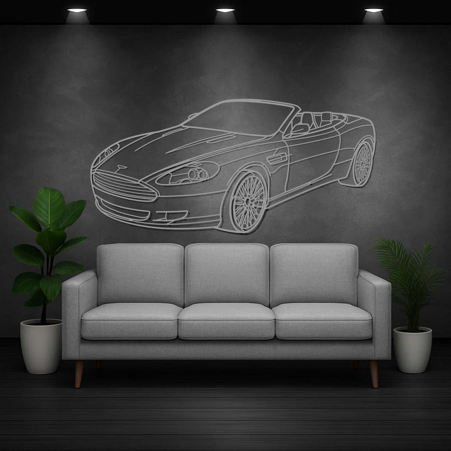 Caterham - 3D Perspective Front - Metal Silhouette