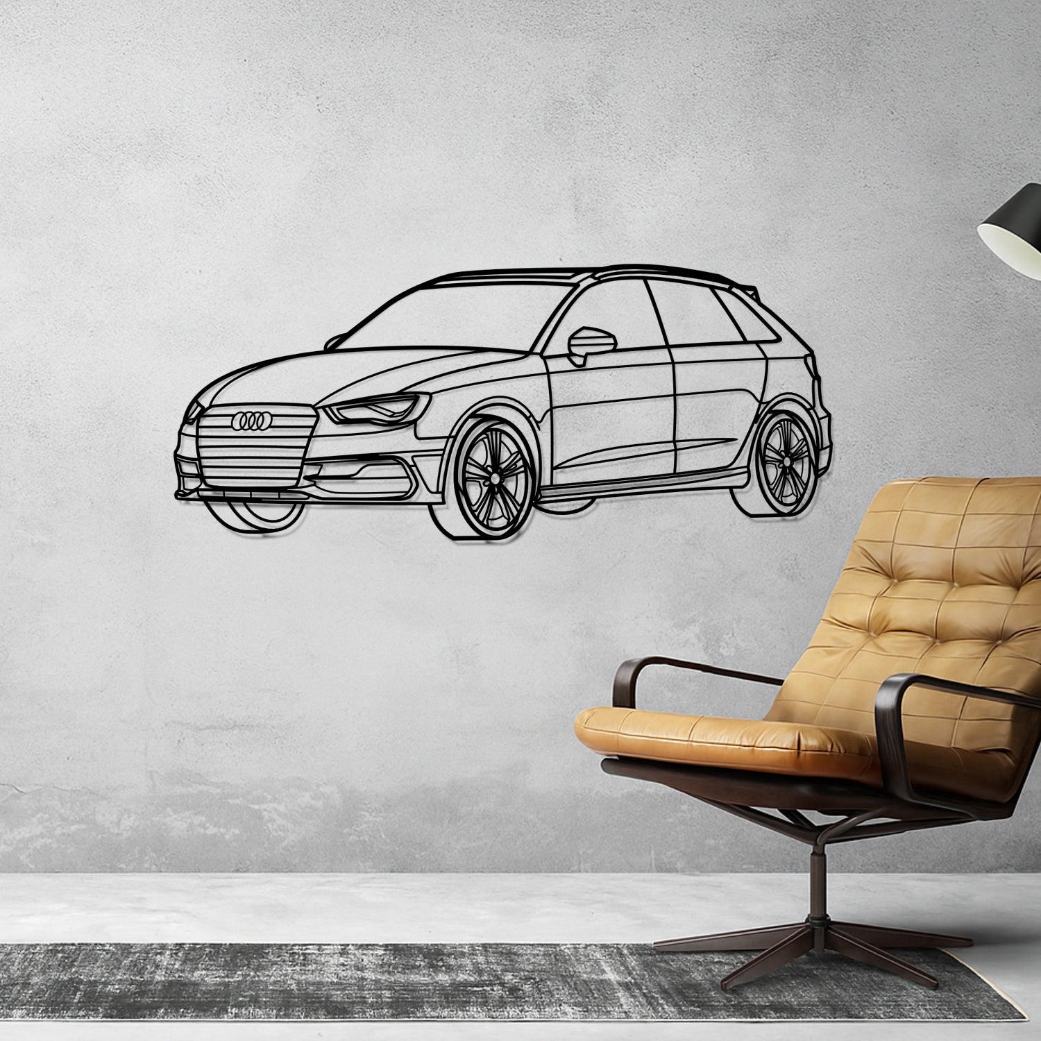 Caterham - 3D Perspective Front - Metal Silhouette