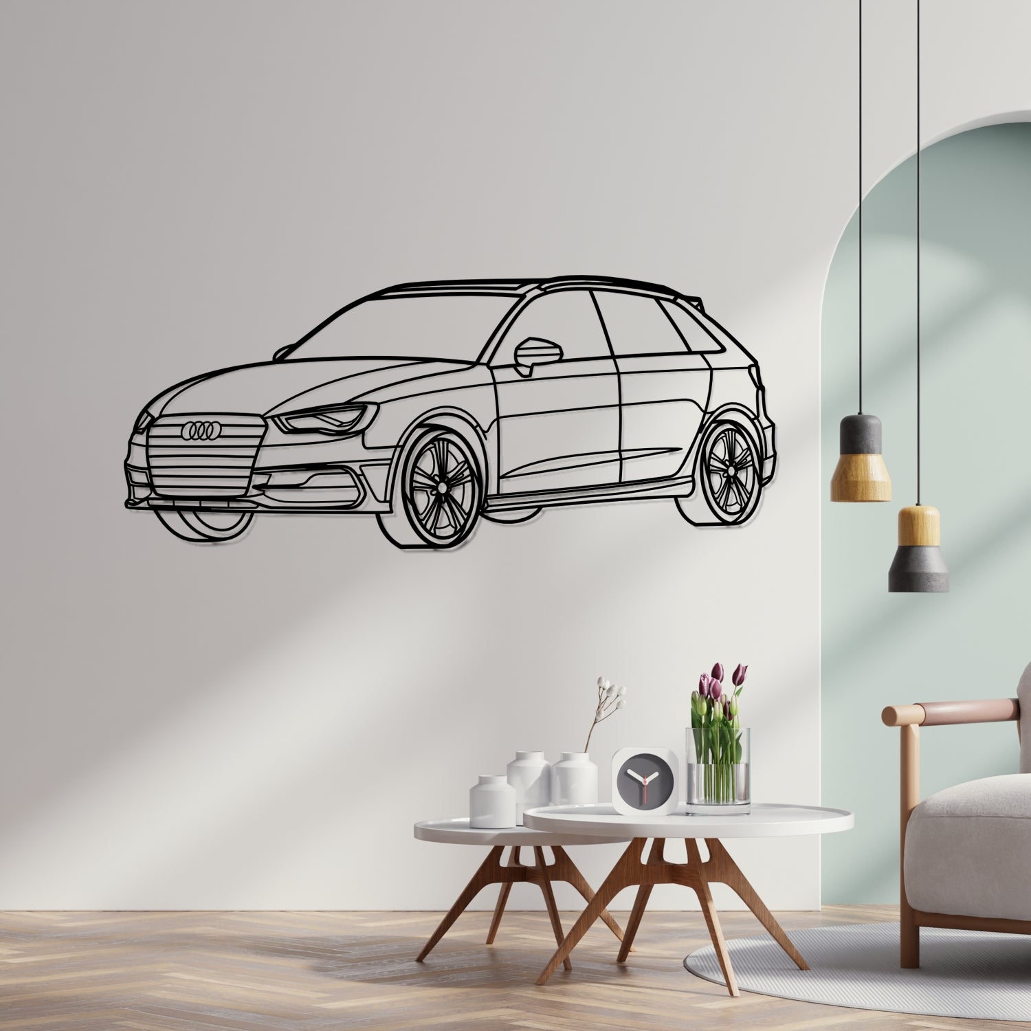 Caterham - 3D Perspective Front - Metal Silhouette