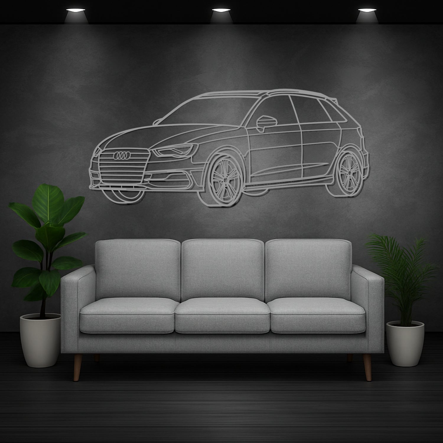 Caterham - 3D Perspective Front - Metal Silhouette