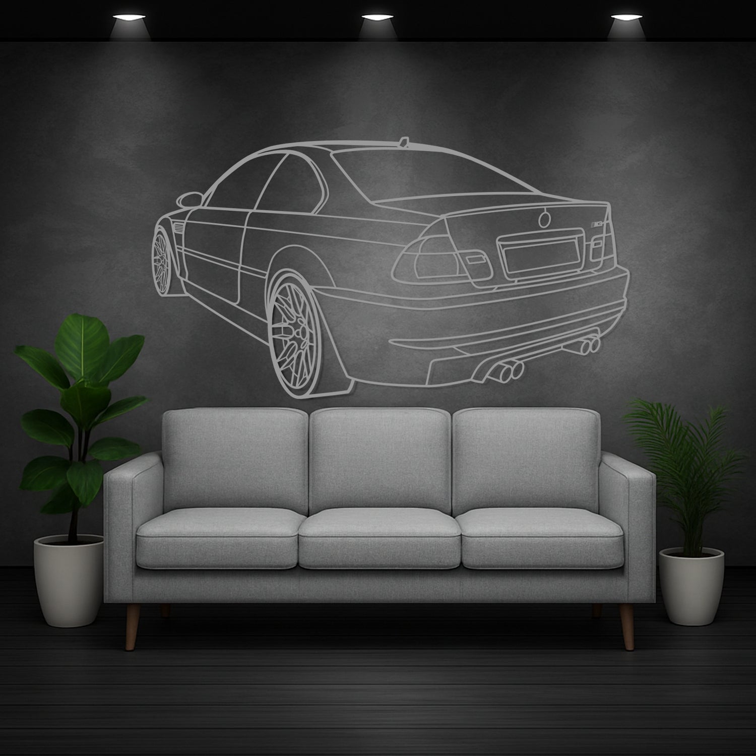 Caterham - 3D Perspective Front - Metal Silhouette