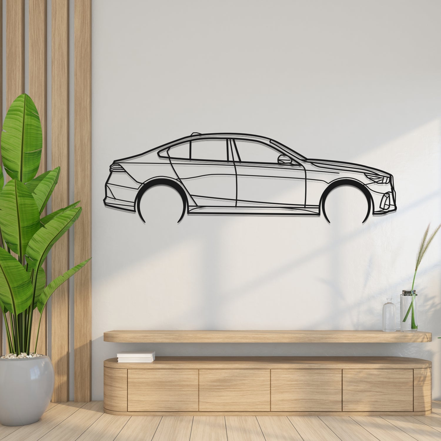 BMW I5 Side View - Metal Wall Silhouette 