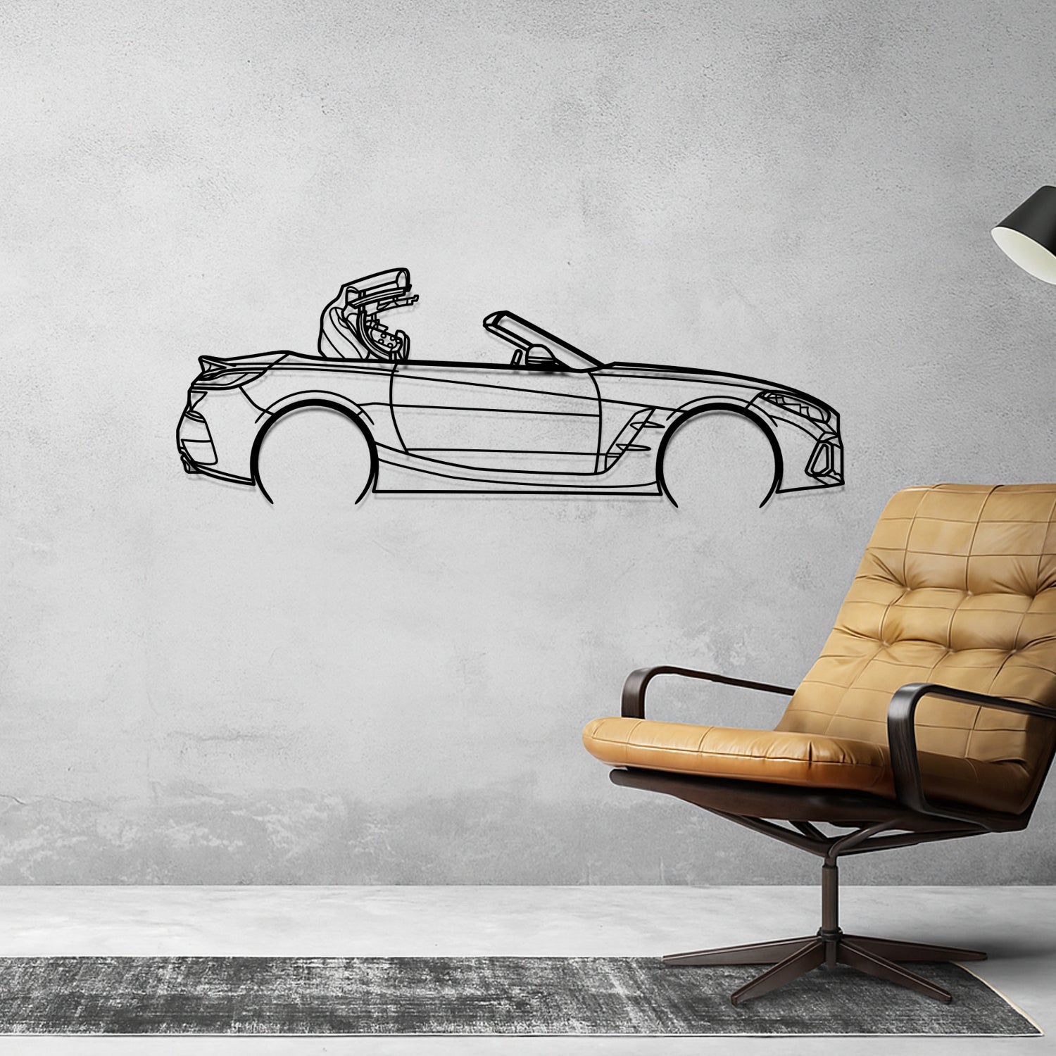 Audi R8 V10 Plus (2012-2015) - Side Perspective - Metal Silhouette